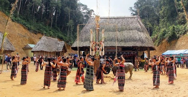 Vũ điệu "Tung tung da dá" tại Lễ hội tạ ơn rừng.