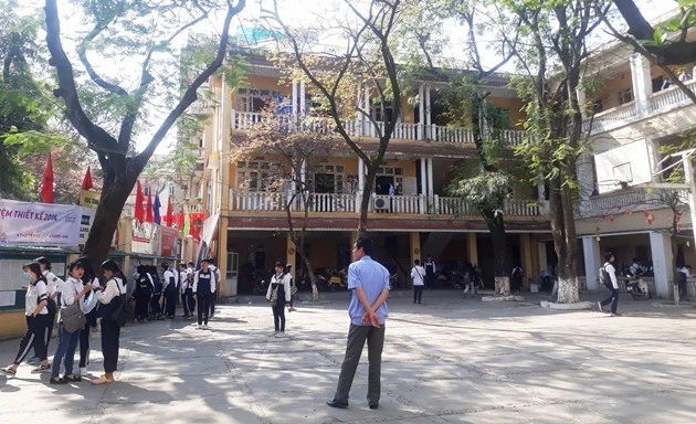 Trường THPT Trần Nhân Tông nơi xảy ra vụ việc. Ảnh: Internet.