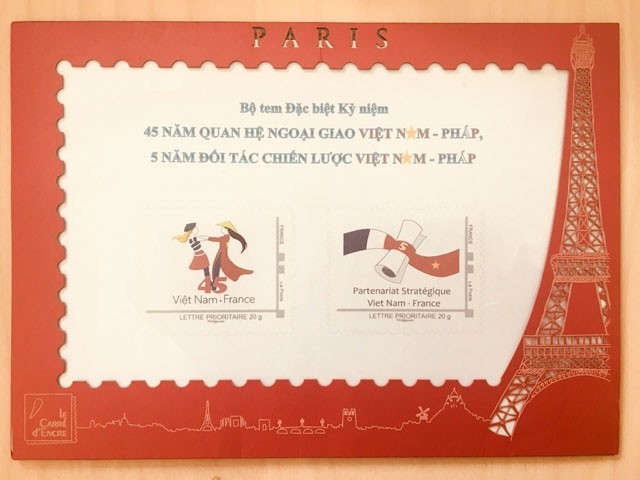 Phát hành bộ tem kỷ niệm 45 năm thiết lập quan hệ ngoại giao Việt Nam - Pháp