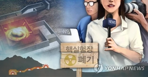 Hình ảnh minh họa sự kiện phá hủy bãi thử hạt nhân Punggye-ri của Triều Tiên. (Ảnh: Yonhap)