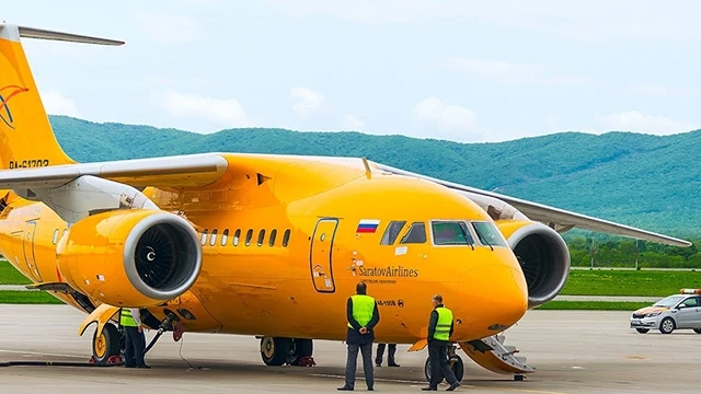 Một máy bay thương mại của Hãng hàng không Nga Saratov Airlines. Ảnh: WORLD NEWS