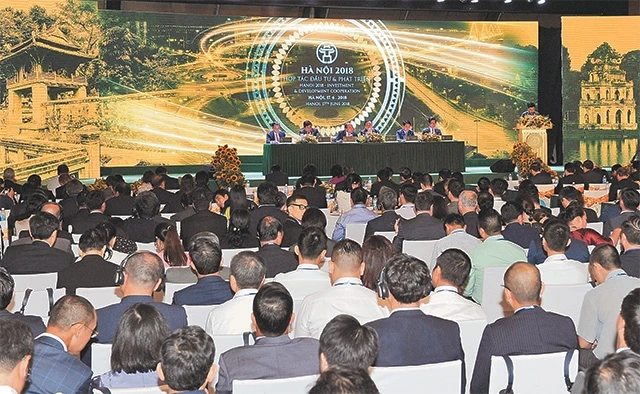 Đông đảo nhà đầu tư, doanh nghiệp tham dự Hội nghị Hà Nội 2018 - Hợp tác đầu tư và phát triển. Ảnh: DUY LINH