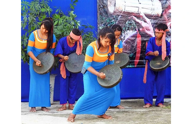 Ðội mã la của tộc họ Patâu A Sá, xã Phước Thắng, huyện Bác Ái (Ninh Thuận) biểu diễn tại hội thi các nhạc cụ dân tộc Ra Glai, tỉnh Ninh Thuận năm 2017.