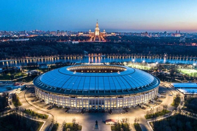 Góc nhìn trên cao của sân vận động Luzhniki, sức chứa 81.000 khán giả. Ảnh: AFP