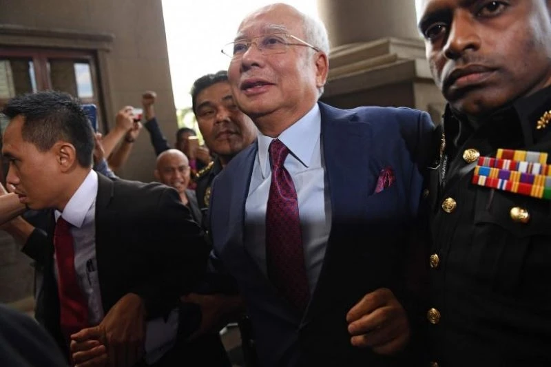 Ông Najib tới phiên tòa tại Kuala Lumpur, Malaysia, ngày 4-7. (Ảnh: Reuters)
