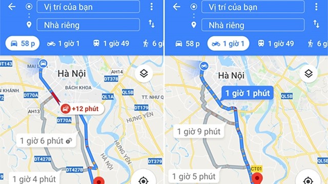 Việc tìm đường đi cho xe máy sẽ trở nên dễ dàng hơn bao giờ hết với Google Maps vào năm