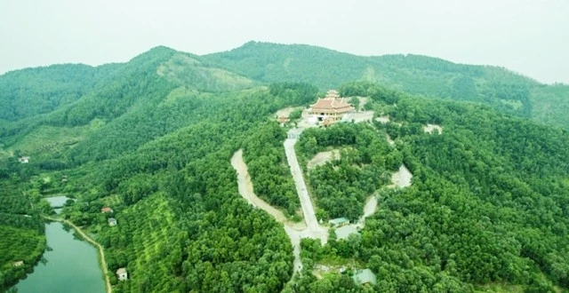 Thiền viện Trúc Lâm Phượng Hoàng nhìn từ trên cao.