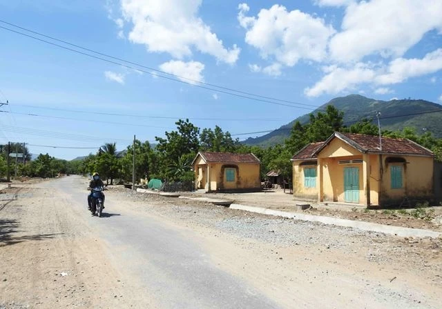 Một góc khu xây dựng nhà theo Quyết định 134TTg của Thủ tướng Chính phủ ở xã Phước Chiến, huyện Thuận Bắc, tỉnh Ninh Thuận 