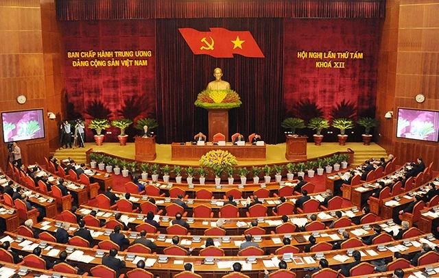Toàn cảnh Hội nghị lần thứ tám, Ban Chấp hành Trung ương Đảng Cộng sản Việt Nam khóa XII. Ảnh: TRẦN HẢI
