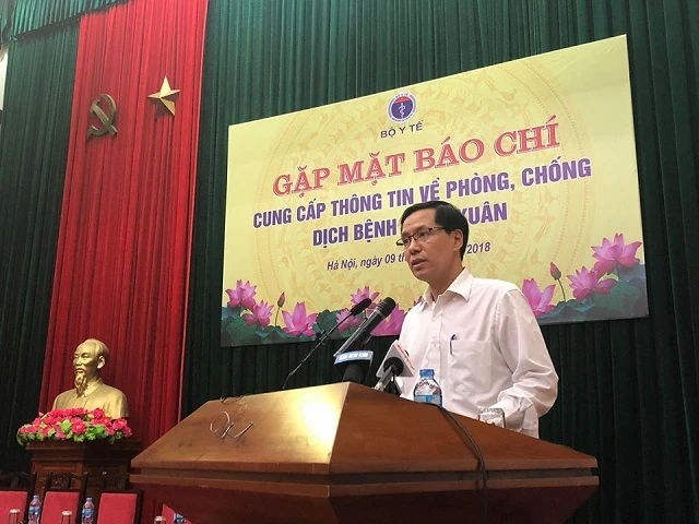 Ông Đặng Quang Tấn, Phó Cục trưởng Cục Y tế dự phòng cung cấp thông tin. 