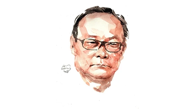 Chân dung nhà văn Ngô Thảo qua nét vẽ của họa sĩ Đỗ Hoàng Tường.