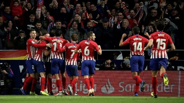 Chiến thắng nhẹ nhàng trên sân nhà ở vòng 10 giúp Atletico tạm vươn lên dẫn đầu La Liga. (Ảnh: Getty Images) 