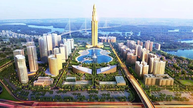 Cần định hướng dòng vốn FDI trong lĩnh vực BÐS vào những dự án quy mô lớn như dự án Thành phố thông minh tại huyện Ðông Anh (Hà Nội). Ảnh BRG