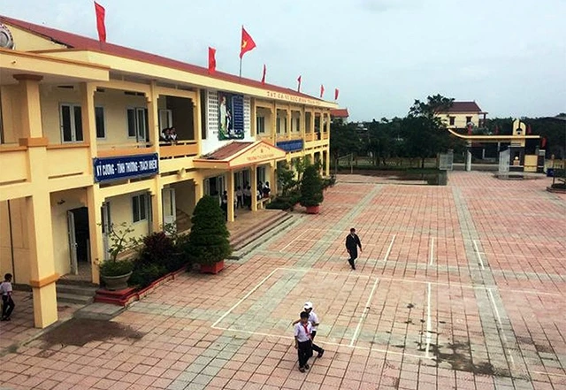 Trường THCS Duy Ninh, huyện Quảng Ninh (Quảng Bình). Ảnh: NGÔ HUYỀN 