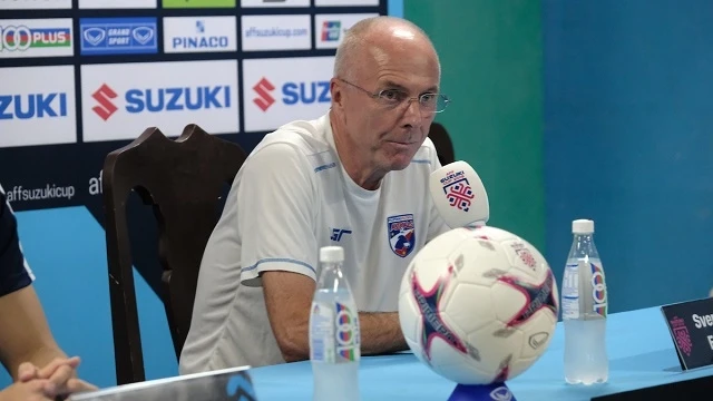 HLV kỳ cựu Sven-Goran Eriksson tự tin trước thềm đối đầu tuyển Việt Nam. (Ảnh: Lagardere Sports)