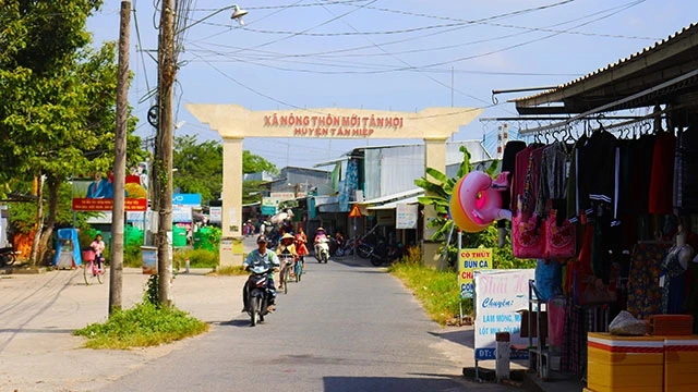 Xã nông thôn mới Tân Hội.