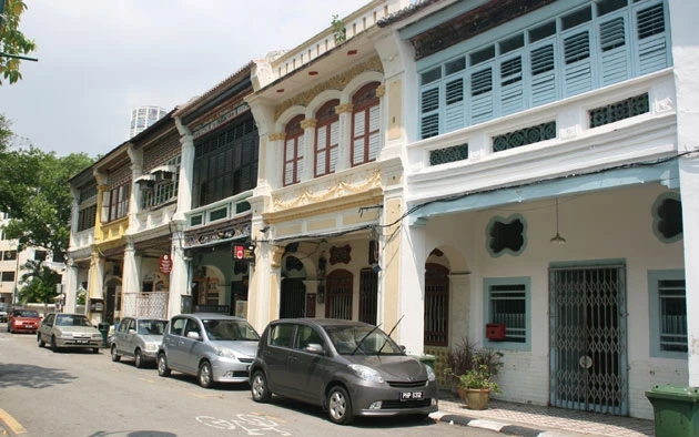Khu phố cổ ở Penang.
