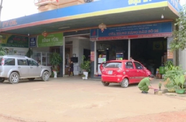 Cửa hàng bán xăng dầu của Doanh nghiệp tư nhân Bình Yên tại thị trấn Buôn Trấp, huyện Krông Ana.