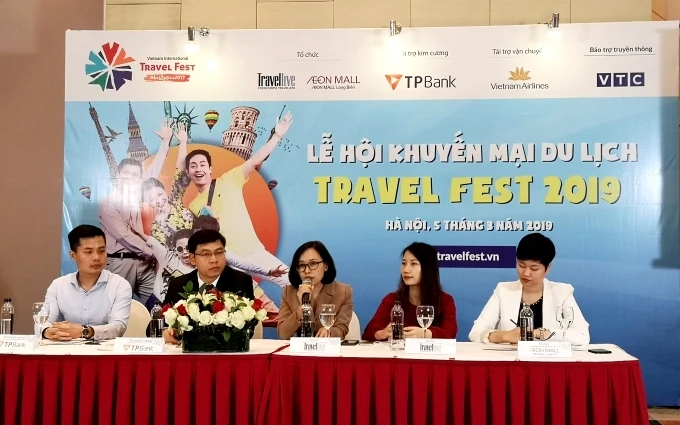 Ban tổ chức thông tin báo chí về sự kiện Travel Fest 2019.