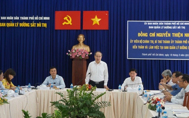 Bí thư Thành ủy TP Hồ Chí Minh Nguyễn Thiện Nhân làm việc với MAUR.