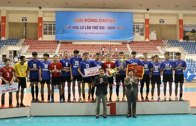 Đội chủ nhà Tràng An vô địch Giải bóng chuyền Cúp Hoa Lư năm 2019