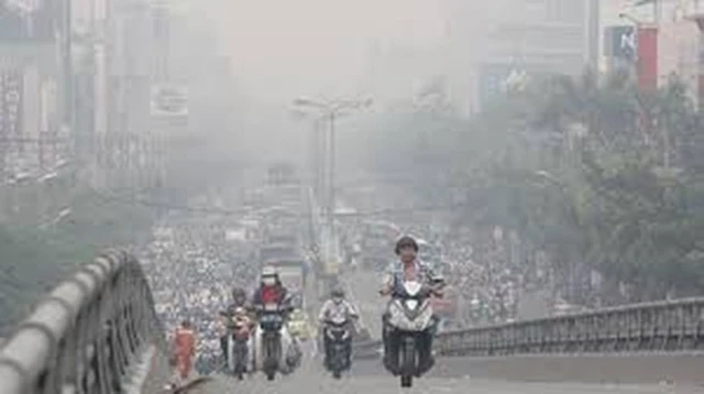 Ô nhiễm không khí ở Hà Nội. (Ảnh minh họa)