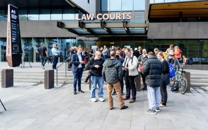 Mặt trước của trụ sở Tòa án Christchurch, nơi Tarrant đã ra hầu tòa ngày 16-3. (Ảnh: Getty Images)