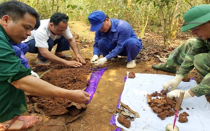 Phát hiện hài cốt liệt sĩ tại thôn Tân Hào, xã Tân Liên, huyện miền núi Hướng Hóa.