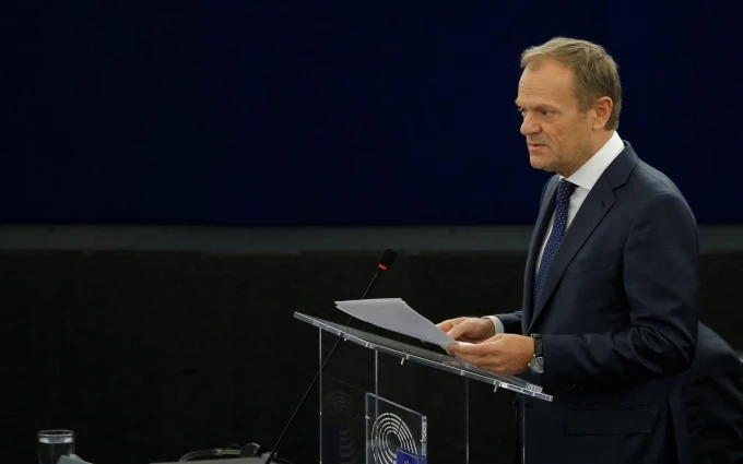 Chủ tịch Hội đồng châu Âu Donald Tusk. (Ảnh: Reuters)