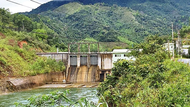 Một phần công trình thủy điện Sông Miện 5.