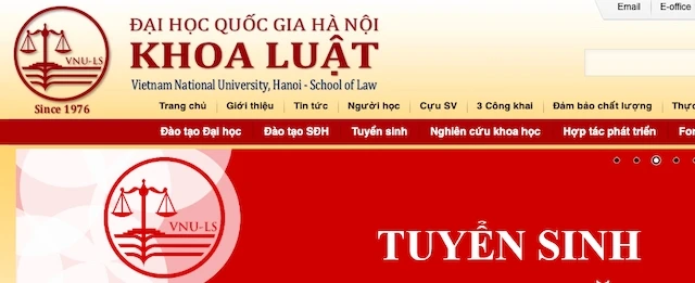 Khoa Luật Đại học Quốc gia Hà Nội phải đính chính bốn mã ngành xét tuyển