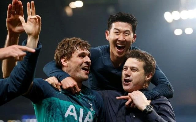 Cú đúp của ngôi sao Hàn Quốc giúp Spurs lần đầu tiên lọt vào bán kết Champions League kể từ mùa giải 1961-1962. (Ảnh: Reuters)