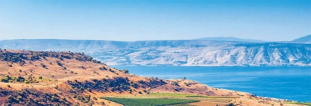 Biển hồ Galilee trên cao nguyên Golan.