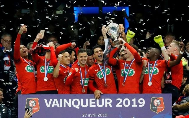 Rennes lần đầu giành Cúp quốc gia Pháp sau gần nửa thế kỷ. (Ảnh: Reuters)