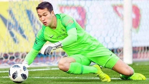 Thủ môn Việt kiều CH Séc Filip Nguyễn là một trong những gương mặt tạo được nhiều sự chú ý nhất thời điểm hiện tại.