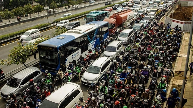 Ách tắc giao thông thường xuyên diễn ra ở Jakarta. Ảnh: THE JAKARTA POST