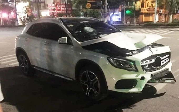 Chiếc xe trong vụ tai nạn chết người do Lê Trung Hiếu cầm lái.