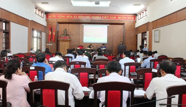 Toàn cảnh buổi họp báo về Hội thảo khoa học cấp quốc gia “Đường Trường Sơn - đường Hồ Chí Minh - Biểu tượng của ý chí thống nhất Tổ quốc”.