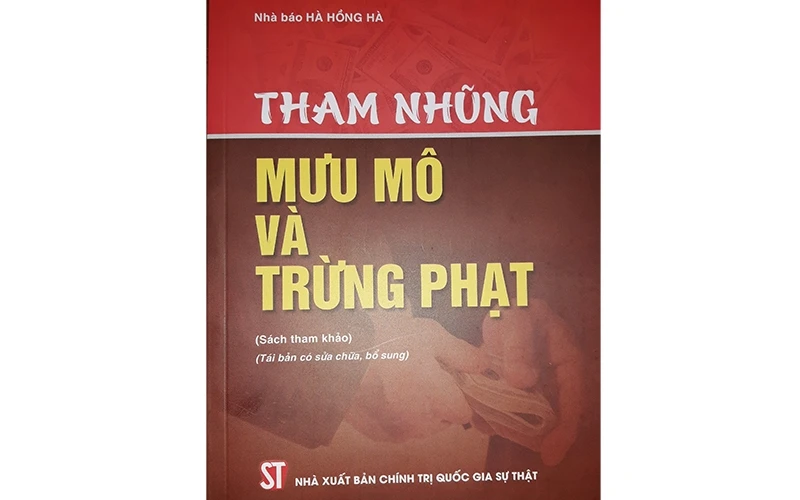 Bìa sách “Tham nhũng, mưu mô và trừng phạt” của nhà báo Hà Hồng Hà