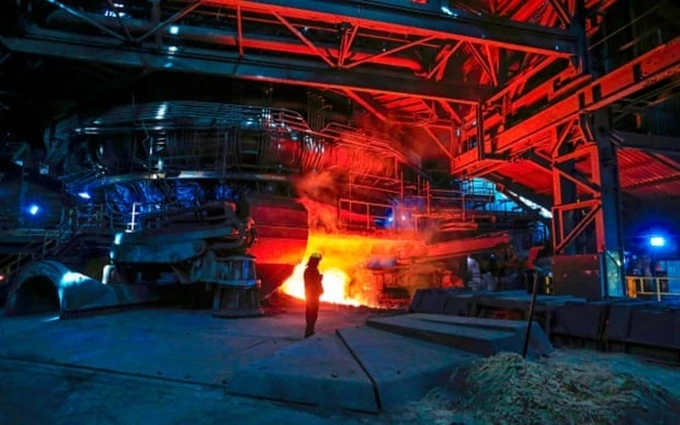 Nhà máy của British Steel tại Scunthorpe, Lincolnshire, Anh. (Ảnh: Lindsey Parnaby/Getty Images)