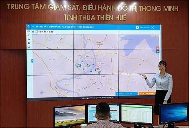 Trung tâm Giám sát, điều hành thông minh của tỉnh Thừa Thiên - Huế.