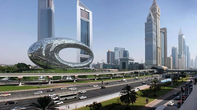 Bảo tàng Tương lai đang được xây dựng tại Dubai. Ảnh: CNN