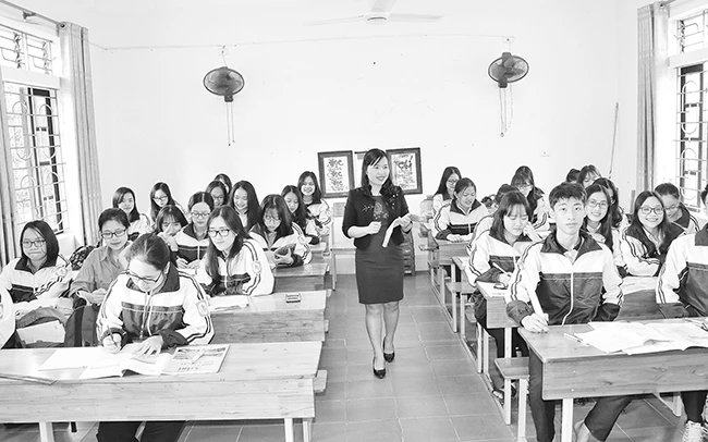 Một lớp học của Trường THPT chuyên Phan Bội Châu.