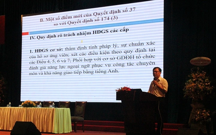 Hội đồng Giáo sư nhà nước tập huấn quy trình xét giáo sư, phó giáo sư năm 2019.