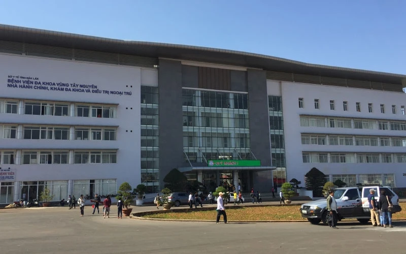 Bệnh viện đa khoa vùng Tây Nguyên, nơi xảy ra sự việc.