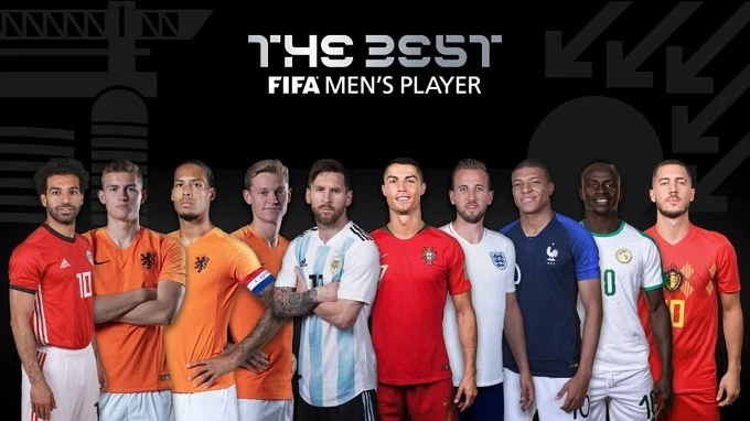 Lionel Messi và Cristiano Ronaldo là hai trong số 10 đề cử cho danh hiệu "Cầu thủ nam xuất sắc nhất năm" của FIFA. (Ảnh: FIFA)