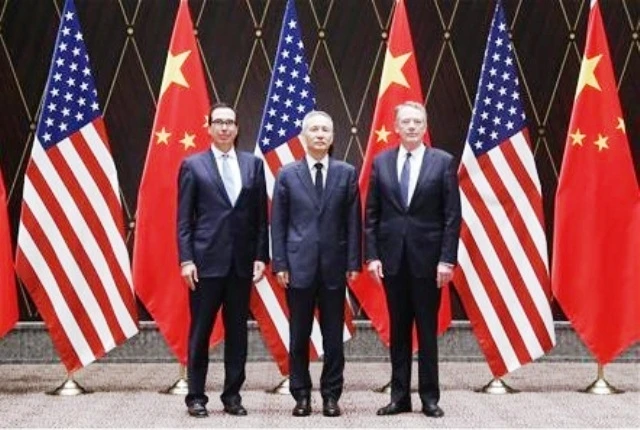 Trưởng đoàn đàm phán Trung Quốc và Mỹ tại vòng đàm phán thương mại lần thứ 12. (Ảnh: Xinhuanet.com)