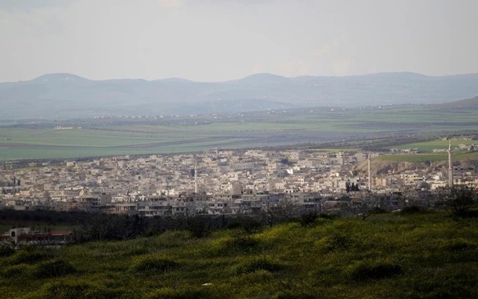 Toàn cảnh thị trấn Khan Sheikun của tỉnh Idlib, tháng 3-2015. (Ảnh: Reuters)