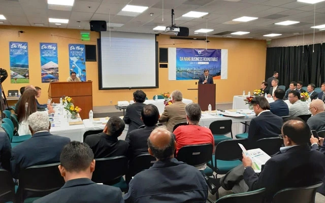 Quang cảnh tọa đàm “Da Nang Business Roundtable” diễn ra tại Silicon Valley (Hoa Kỳ). Ảnh: Ban xúc tiến - Hỗ trợ đầu tư Đà Nẵng.
