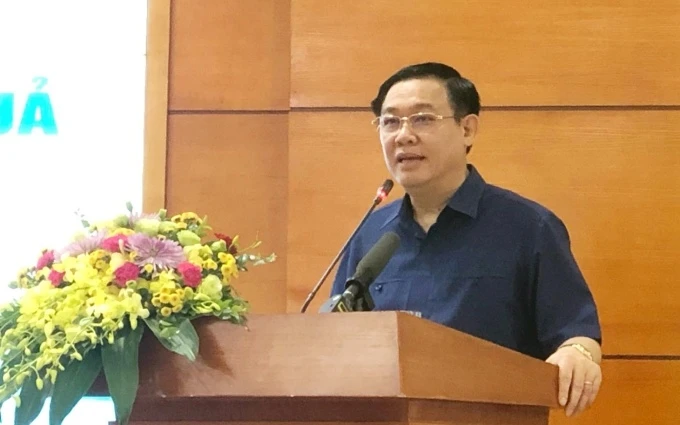 Phó Thủ tướng Vương Đình Huệ phát biểu tại Tọa đàm mô hình sắp xếp, đổi mới, nâng cao hiệu quả hoạt động của công ty nông, lâm nghiệp ngày 21-8.